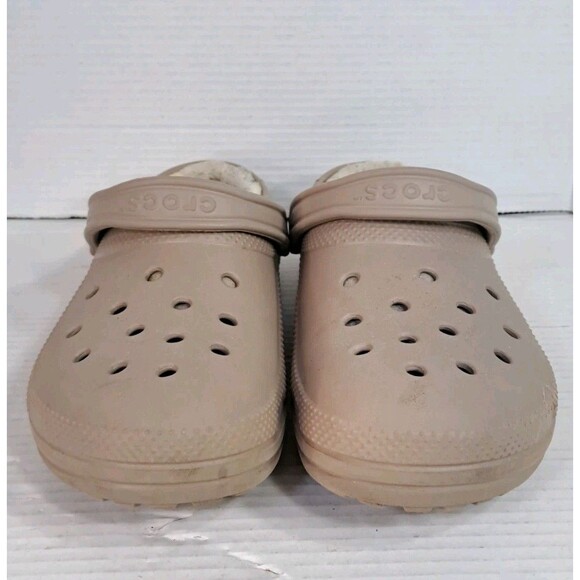 Crocs Lined Clog Shoes Men’s Size 12 Brown Faux Fur Slip On Comfort Warm Casual main image 6